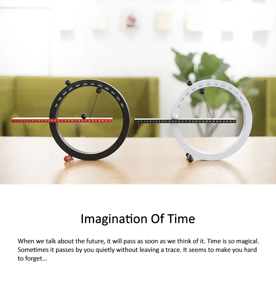 Creative Magnetic Ball Clock Perpetual Wall Calender