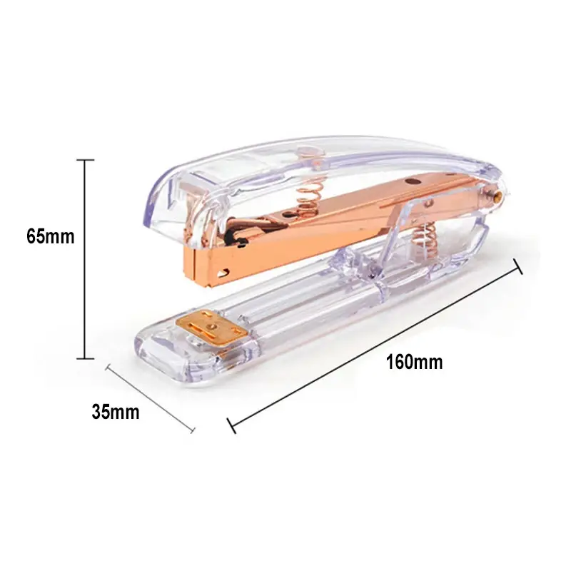 DELVTCH Transparent Stapler Office Accessories with 1000Pcs Metal Staples