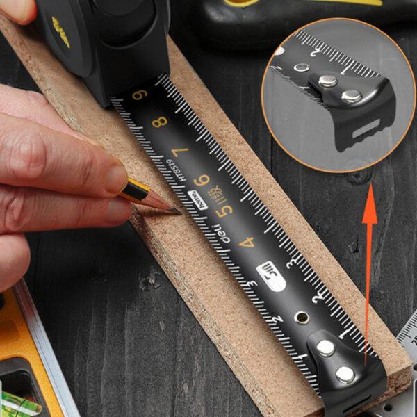 Deli 5m Steel Material Measuring Tape Multifunction Household Woodworking Portable Measuring Tool