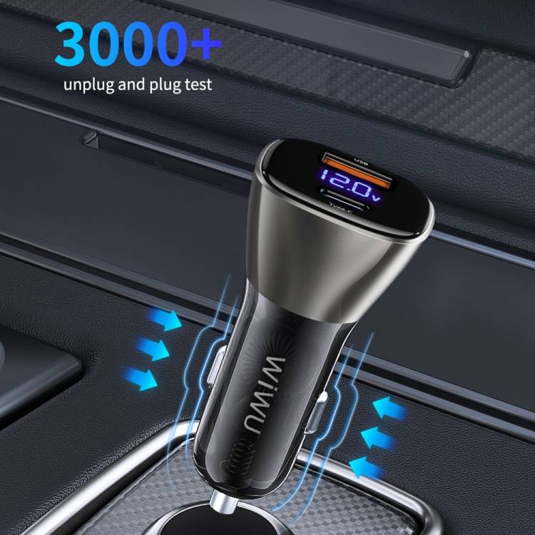 WiWU 40W Dual Type-C Quick Mobile Phone Car Charger