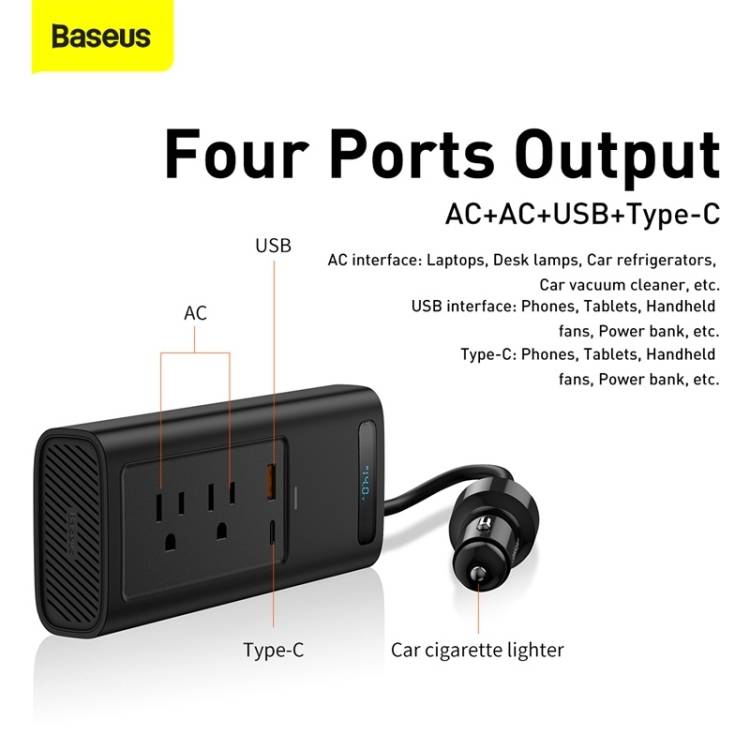 Baseus 150W In-car Inverter Power Station