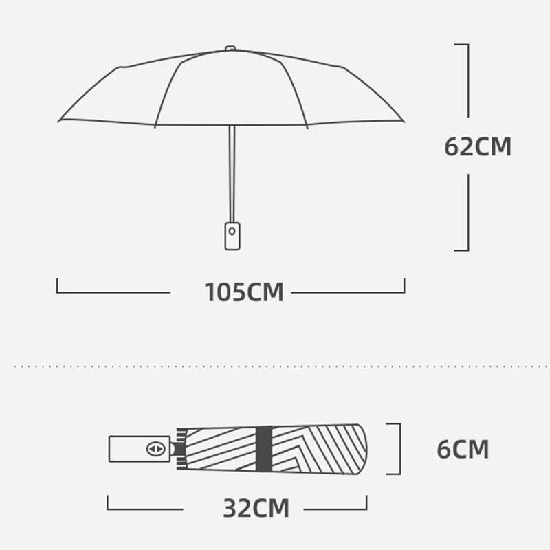 Xiaomi Mechanical Transparent Handle Automatic Reverse Umbrella