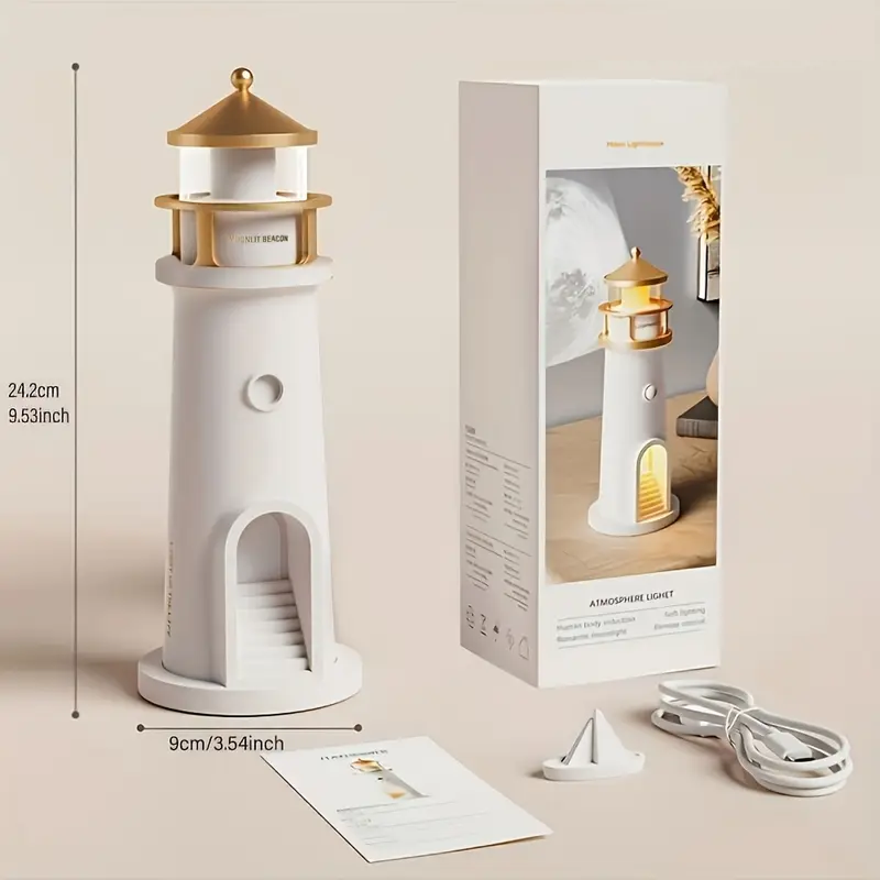 Moonlit Beacon Lighthouse Lamp