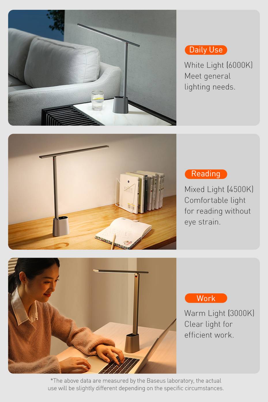 BASEUS Smart Eye Series Rechargeable Folding Reading Desk Lamp (Smart Light)