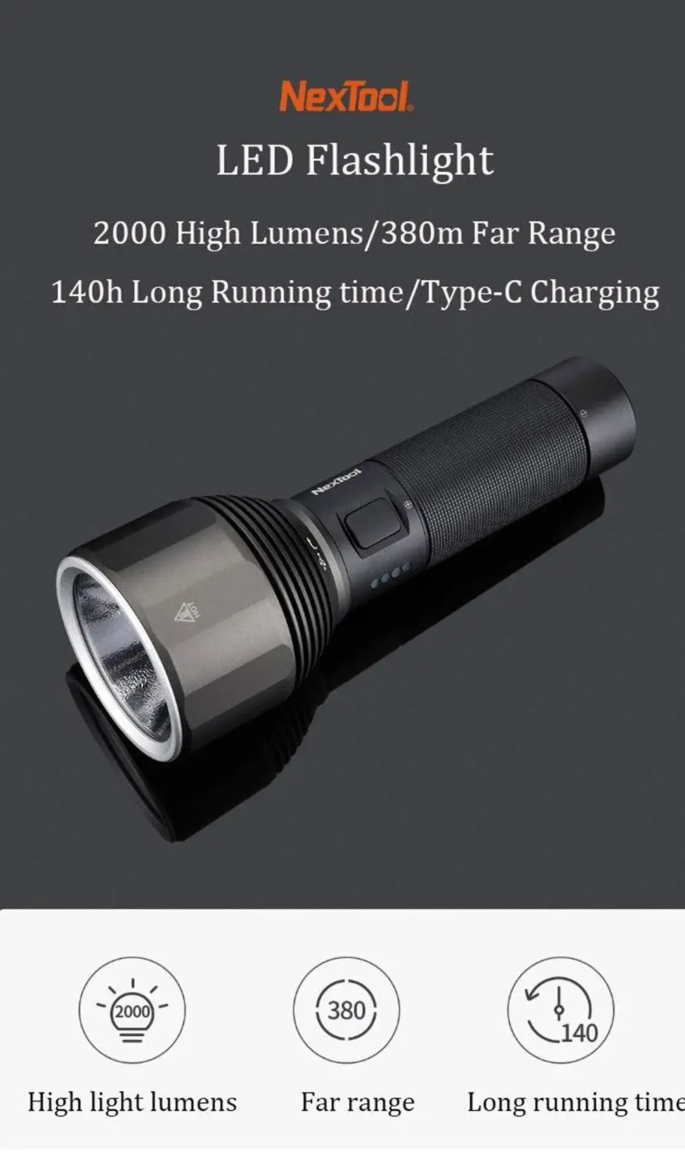 Xiaomi Nextool Youpin Torchlight Waterproof Flashlight