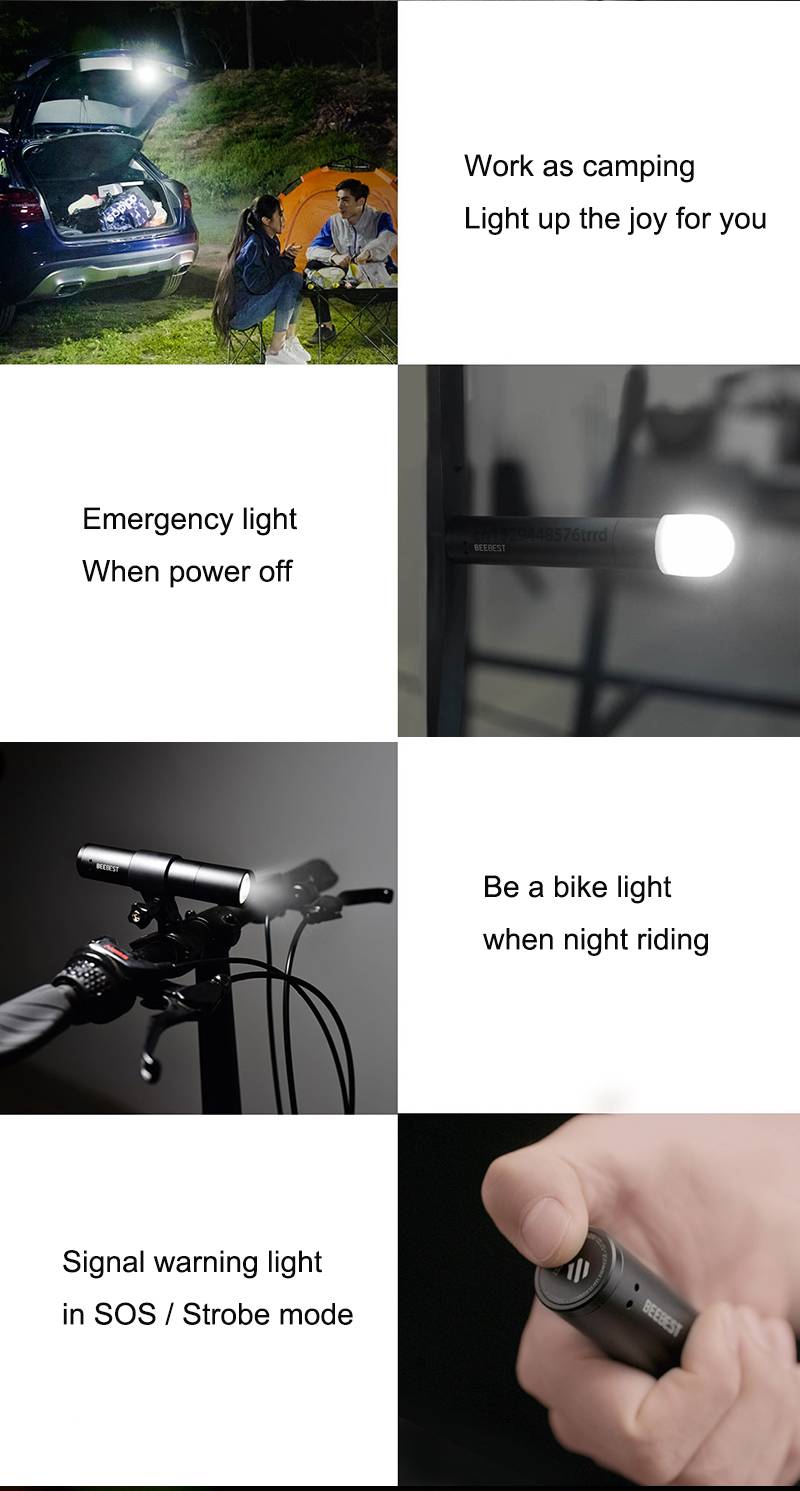 Xiaomi Beebest 1000 Lumen 2600mAh 6 Gear Highlight Zoom Flashlight