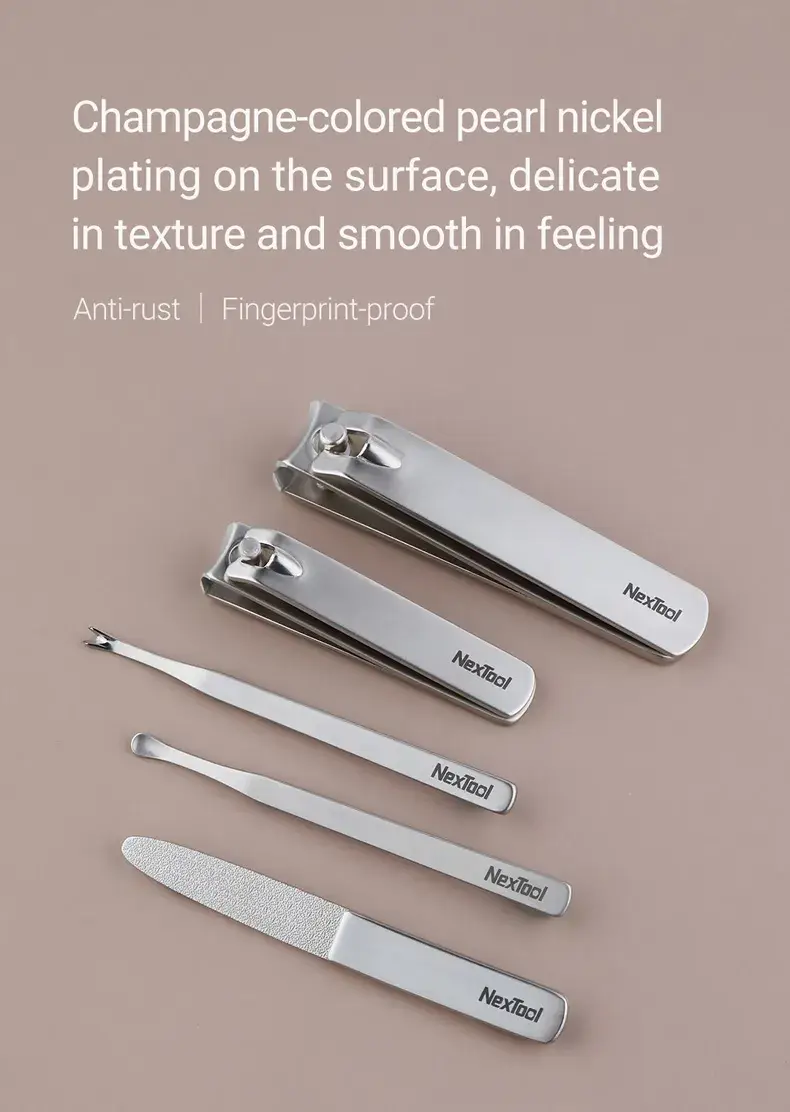 Xiaomi Nextool Stainless Steel Nail Clipper Set: Manicure Essentials