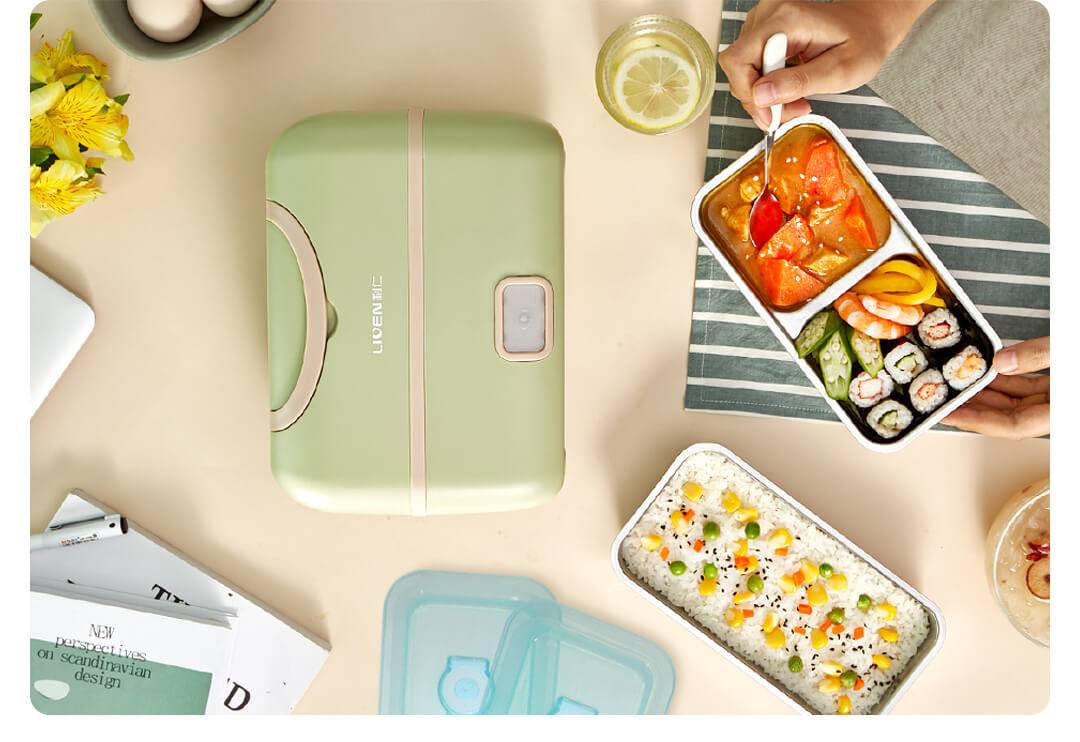 LIVEN FH-18 Electric Lunch Box Portable Smart Cooking Silent Heating Sealed for Travel