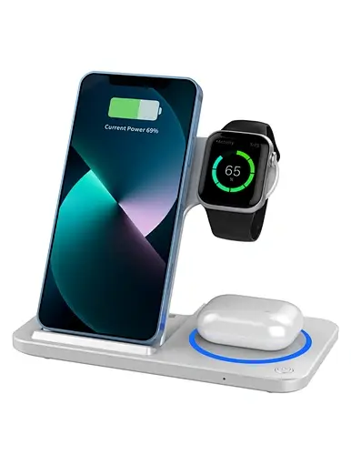 WIWU Wi-W020 3-in-1 Foldable Wireless Charging Station