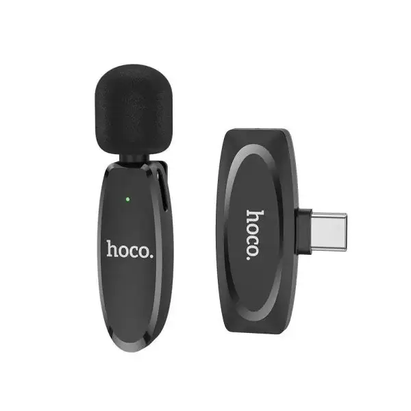 HOCO L15 Wireless Bluetooth Lavalier Microphone for Smartphones and Cameras HOCO L15 Wireless Bluetooth Lavalier Microphone for Smartphones and Cameras