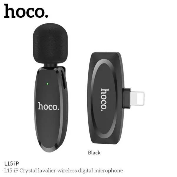 HOCO L15 Wireless Bluetooth Lavalier Microphone for Smartphones and Cameras