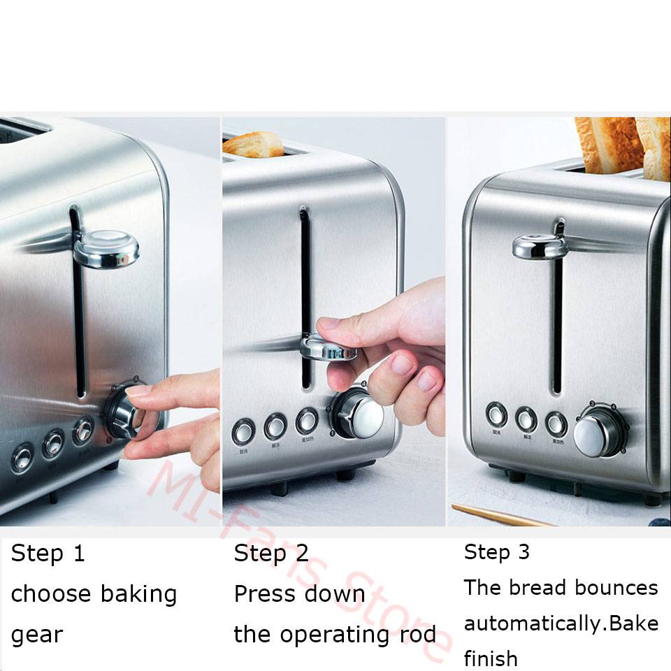 Youpin Deerma Stainless Steel Electric Bread Toaster