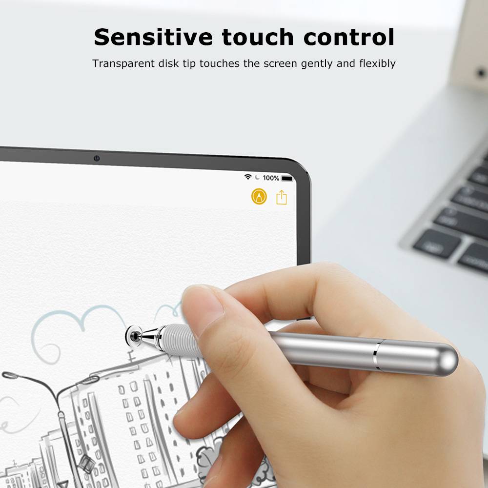 Baseus 2-in-1 Touch Screen Capacitive Stylus Pen Drawing Pen for iPhone Mobile Phone Tablet PC