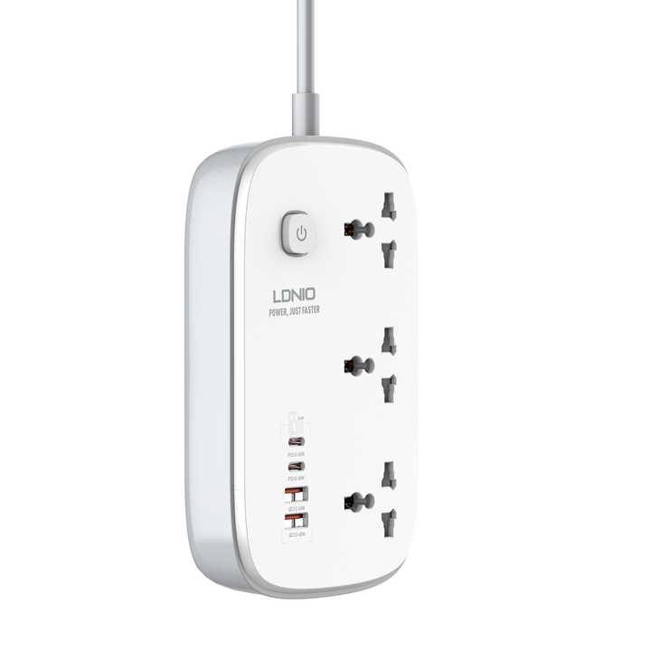 LDNIO SC3416 65W 3 Socket with 4 USB Port Power Strip