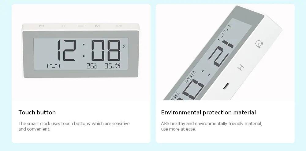 Xiaomi MMC BT4.0 Smart Electric Digital Clock Thermometer Hygrometer Temperature Measuring Tools Control with MI Home App