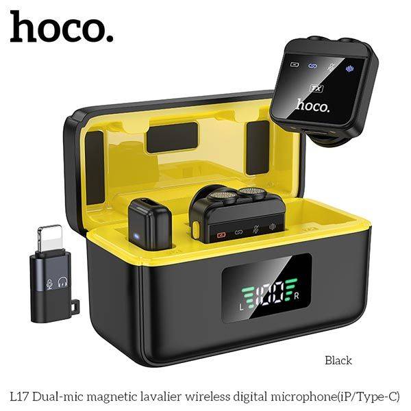 Hoco L17 Wireless Lavalier Clip-On Lapel Microphone