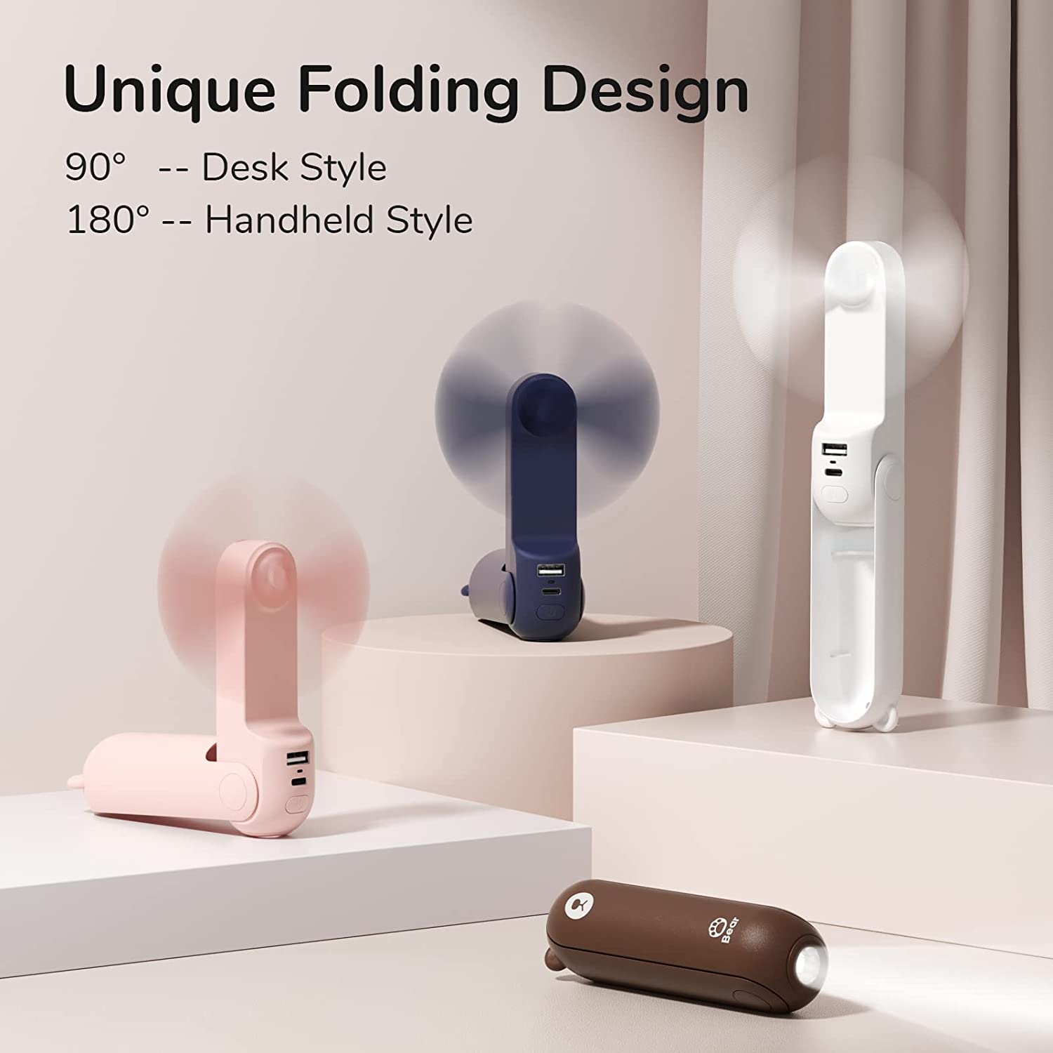 JISULIFE F8-Life 8 Handheld 2000MAh Mini Portable Fan