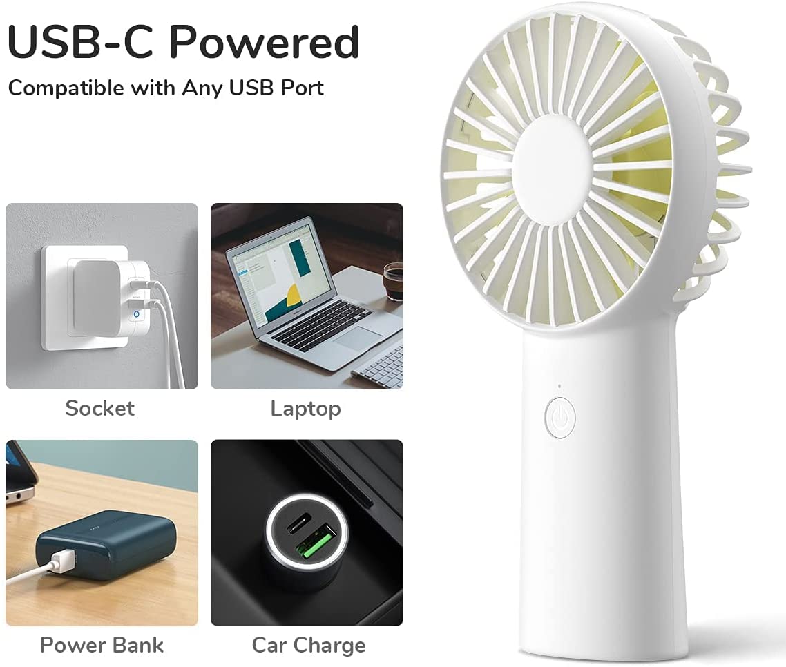 JISULIFE FA20X 4000mAh Portable Rechargeable Mini Handheld Fan