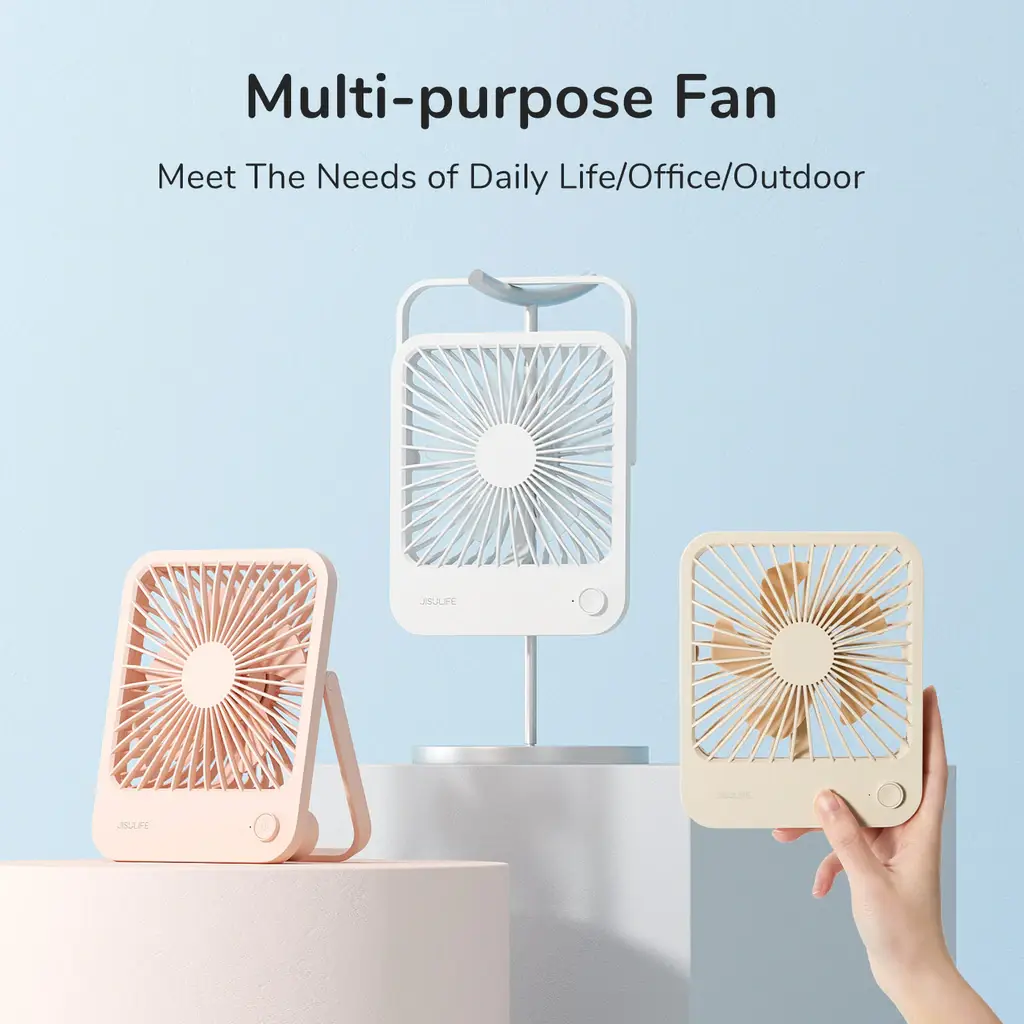 JISULIFE FA26 4500mAh Portable Ultra-slim Table Fan