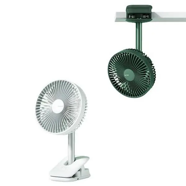 JISULIFE Fan Fa13R Auto-Oscillating 8000mAh Rechargeable Clip Fan