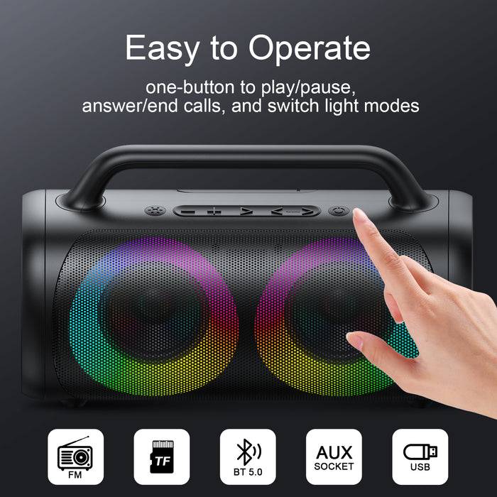 JOYROOM JR-MW02 40W Wireless Bluetooth Speaker with RGB Lights