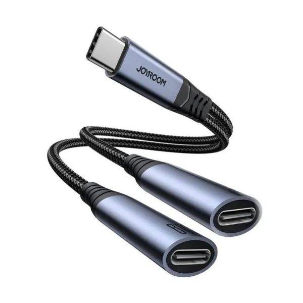 JOYROOM SY-C03 2-in-1 Type-C to Dual Type-C Audio Transfer Series & Charging Adapter