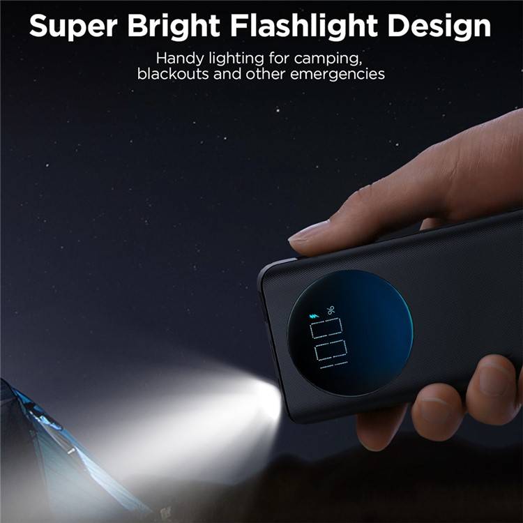 Joyroom JR-PBF02 20000mah Power Bank Digital Display PD 30W with Flashlight