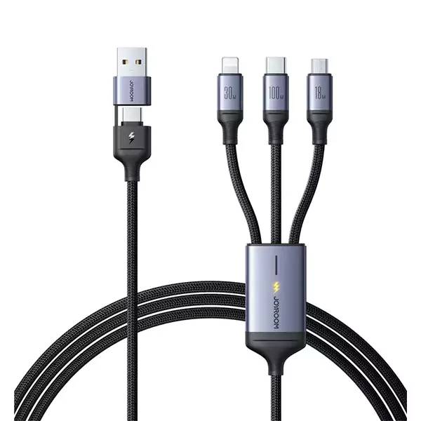 Joyroom SA21-2T3 Speedy Series 100W 6-in-1 Multi-Port Fast Charging Cable