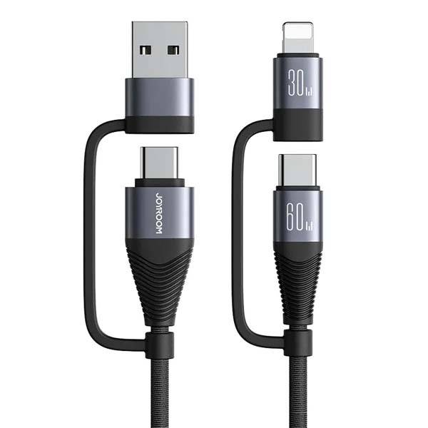 JOYROOM SA37-2T2 60W 4-in-1 Fast Charging & Data Cable 1.2 Meter