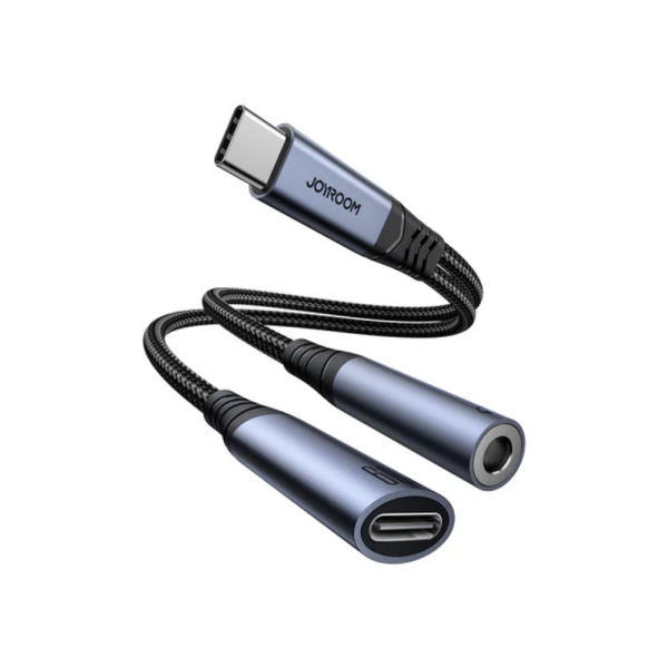 Joyroom SY-C02 2-in-1 Type-C to Type-C & 3.5mm Jack DAC Audio Adapter