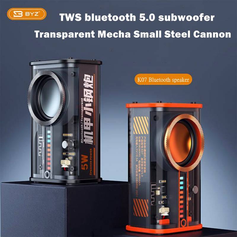 Transparent Mecha Wireless Bluetooth Speaker (K07)