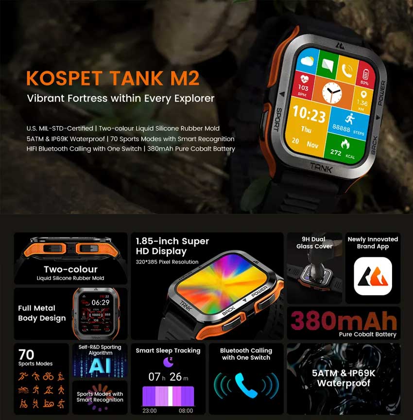 KOSPET TANK M2 Smart Watch