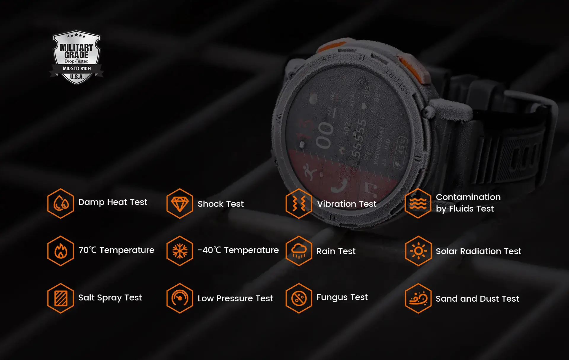 KOSPET TANK T2 Rugged Smartwatch with AMOLED Display and Military Grade Durability