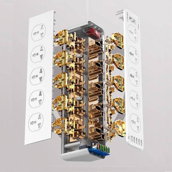 LDNIO SC10610 Surge Protection 30W 6-Port USB Charger with 10 Outlet/ 5 Usb-A / 1 USB-C 200CM Power Cord