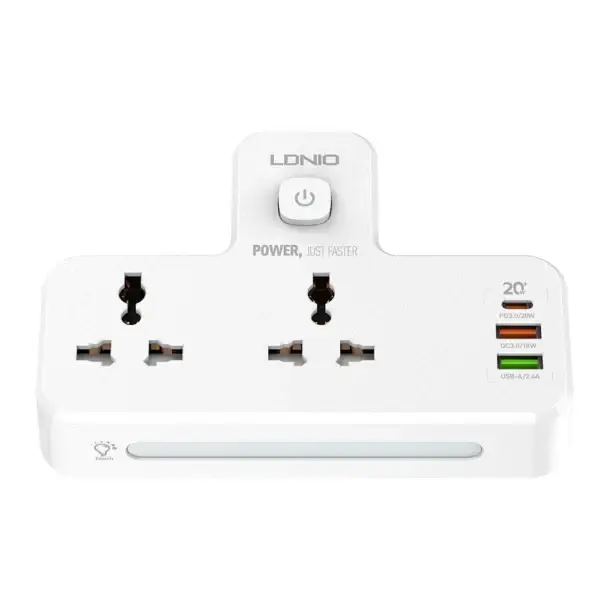 LDNIO SC2311 20W 3-Port USB Charger Extension Power Strip