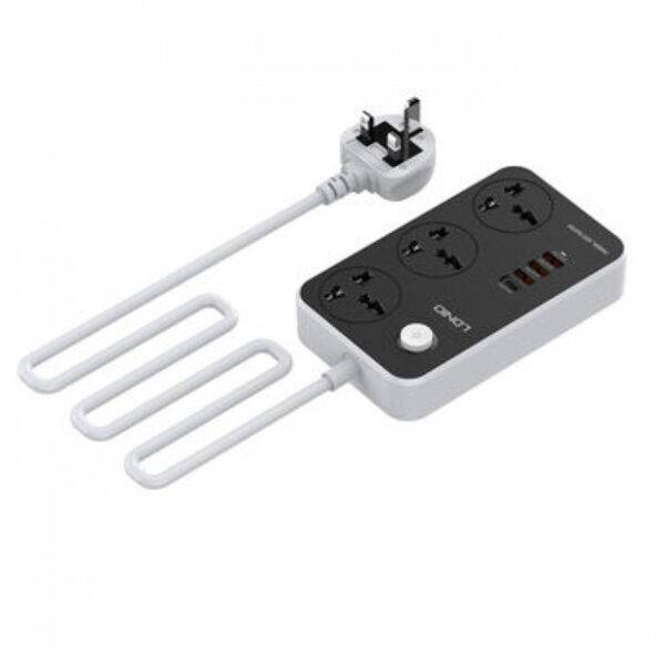 LDNIO SC3412 Power Strip With 3 Ac Sockets + PD Type-C Ports + 3 QC 3.0 Usb Ports Charger