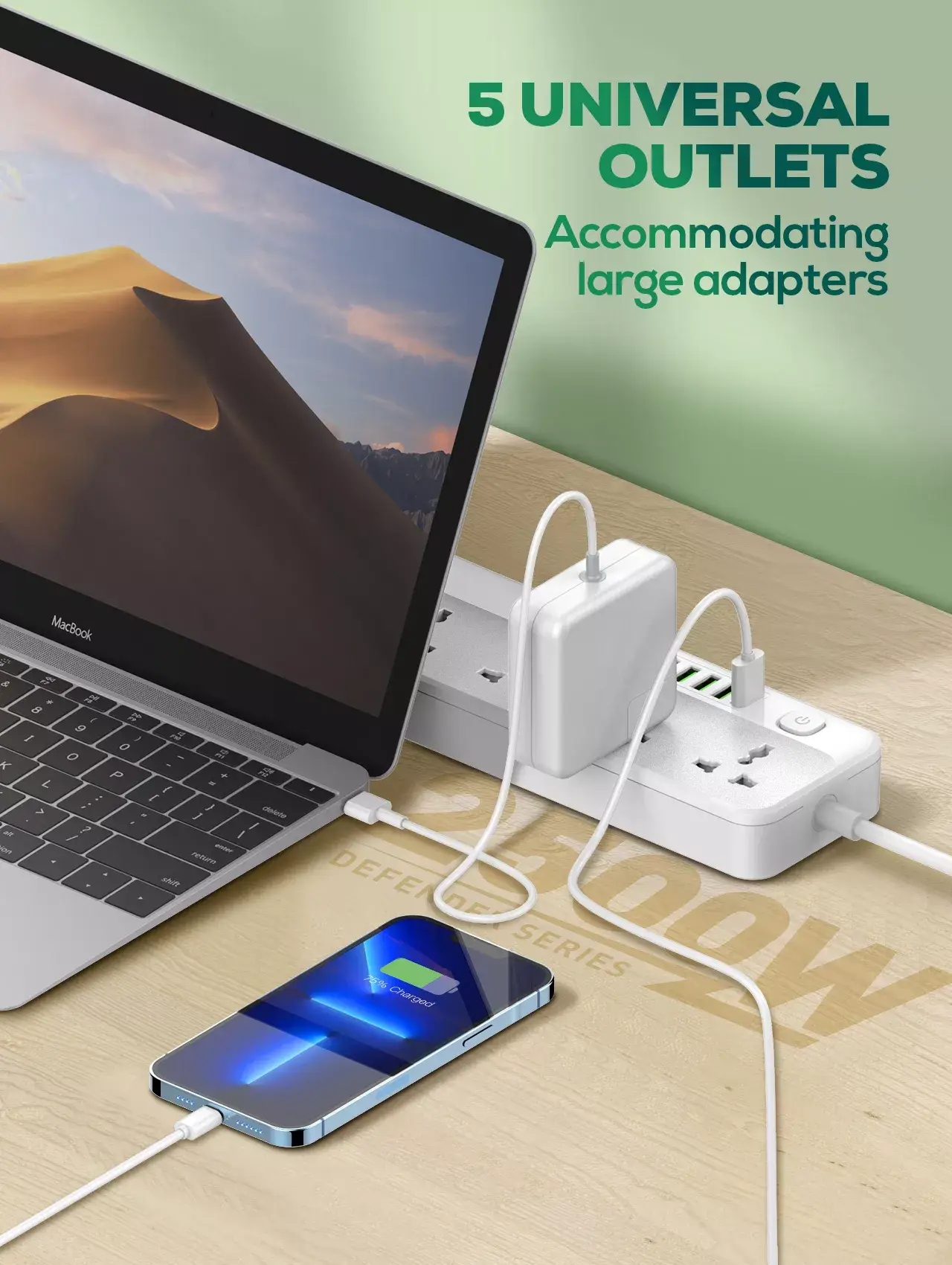 LDNIO SC5614 Power Strip 6 USB Charging Ports and 5 AC Outlets