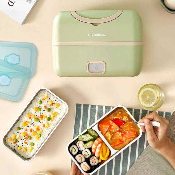 LIVEN FH-18 Electric Lunch Box Portable Smart Cooking Silent Heating Sealed for Travel