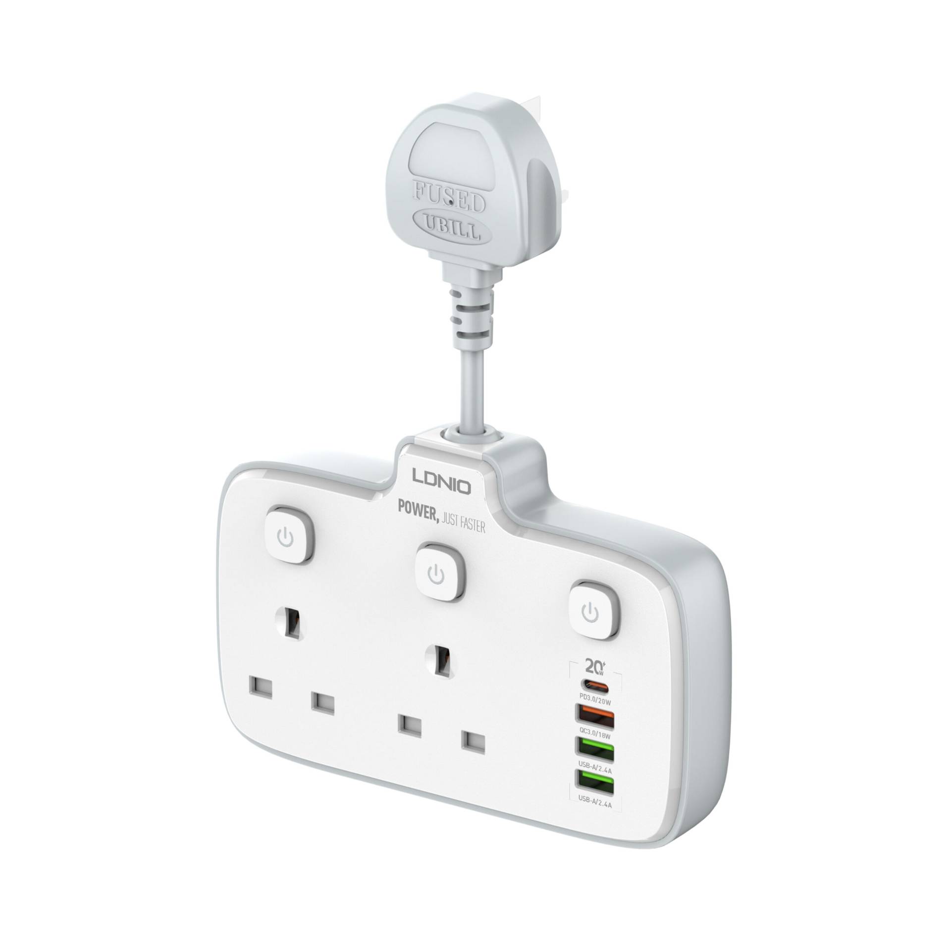 Ldnio SC2413 PD and QC3.0 2 Universal Outlets Power Socket