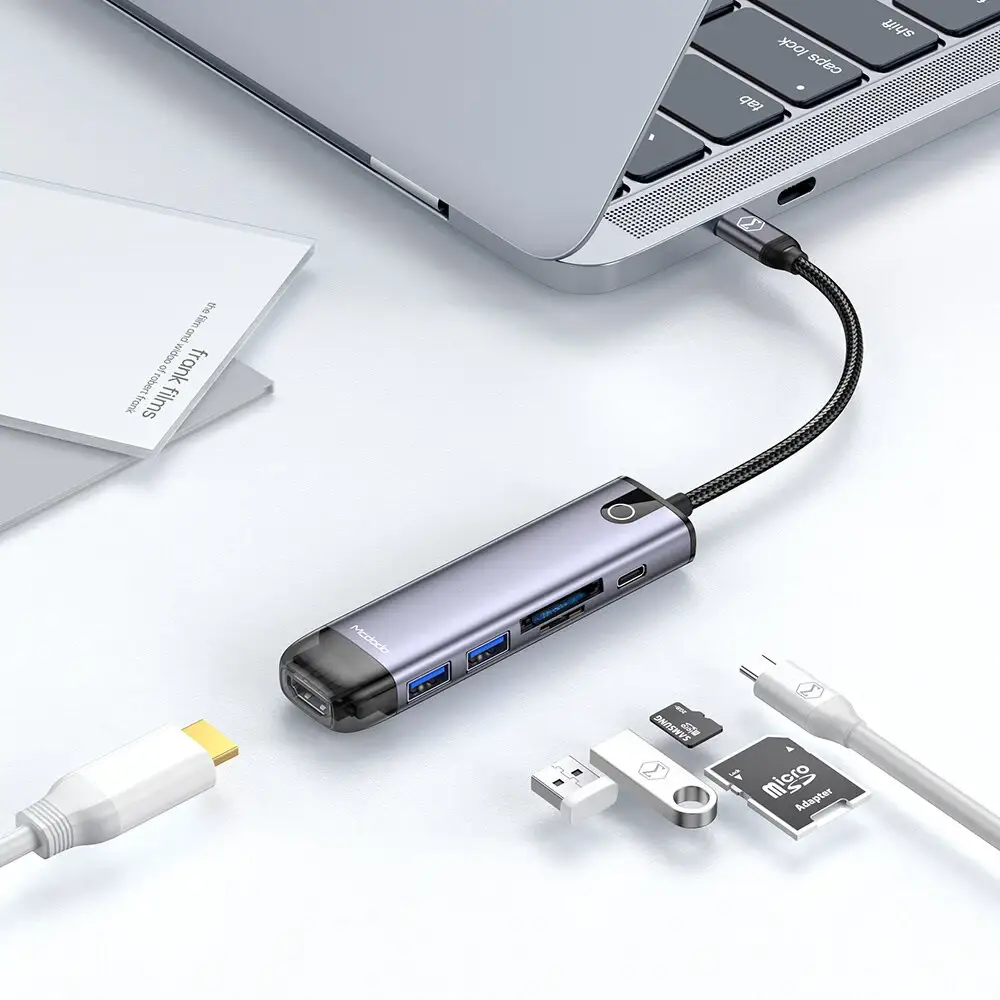 Mcdodo 6 in 1 Multifunctional USB-C Hub Docking Station Adapter