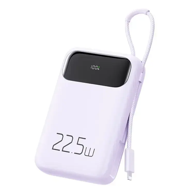 MCDODO MC-325 10000mAh PD 22.5W Power Bank Built-in Lightning Cable