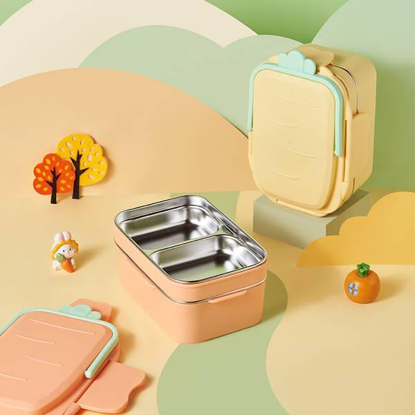 Creative Kids’ Double Layer Stainless Steel Lunch Box