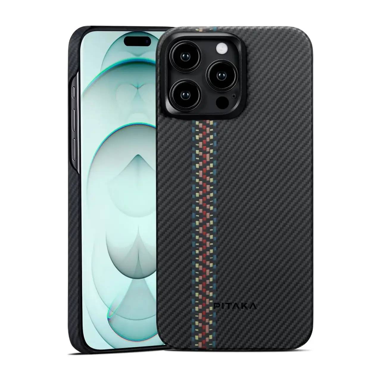 PITAKA MagEZ Case 4 for iPhone 15 Pro -600D Rhapsody