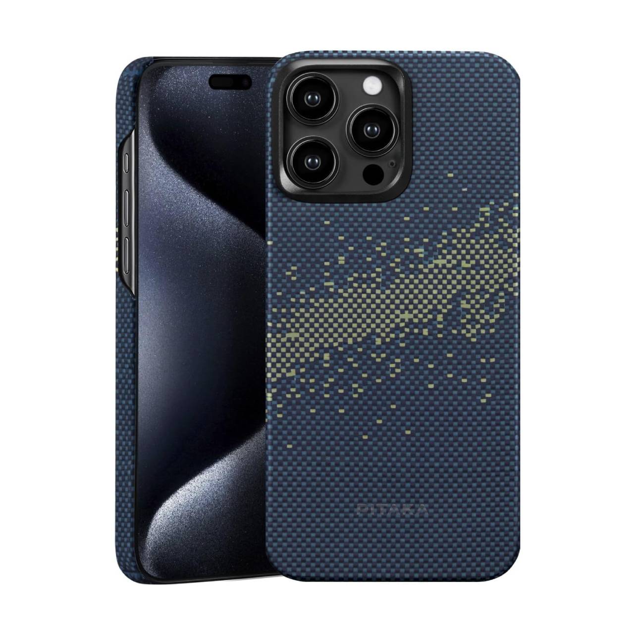 PITAKA StarPeak MagEZ Case 4 for iPhone 15 Pro -1500D(Milk Way Galaxy)