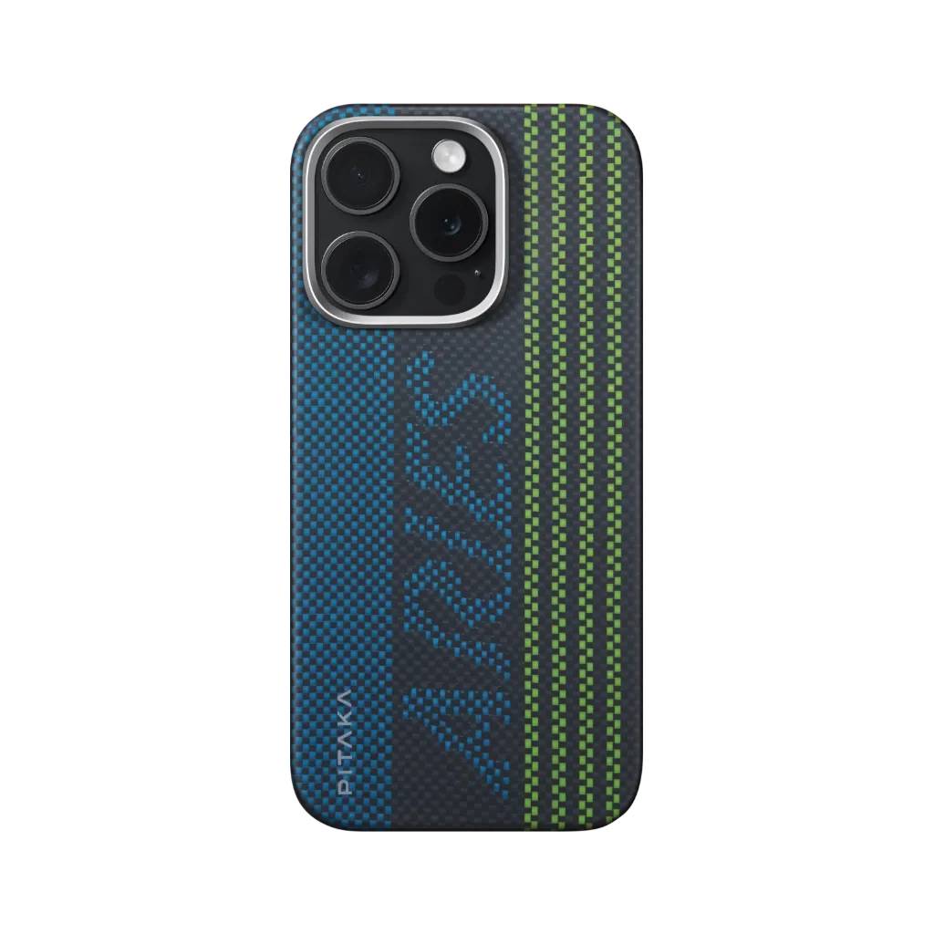 Pitaka Aries Tactile Woven Case for iPhone 16 Pro Max Credit Card