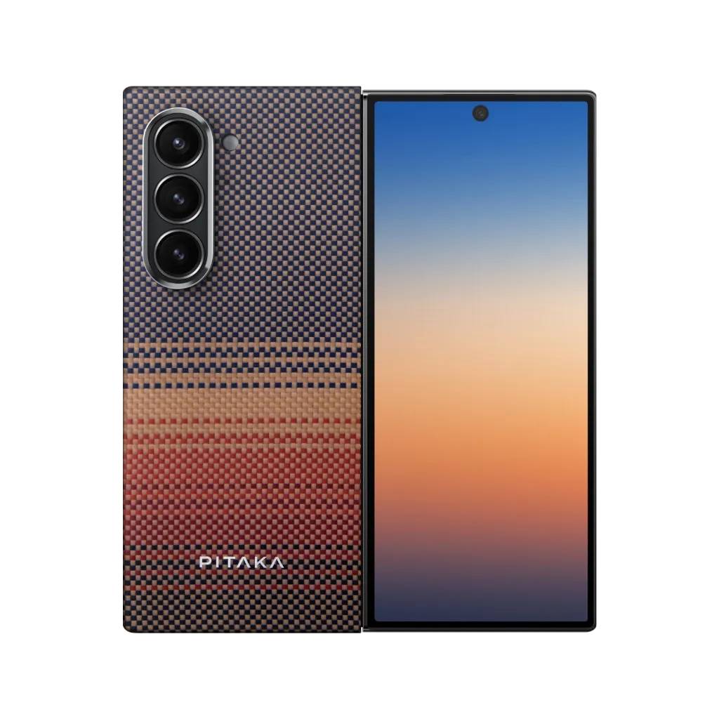 Pitaka MagEZ Case 5 Tactile Woven Case for Galaxy Z Fold 6 -Sunset 1500D