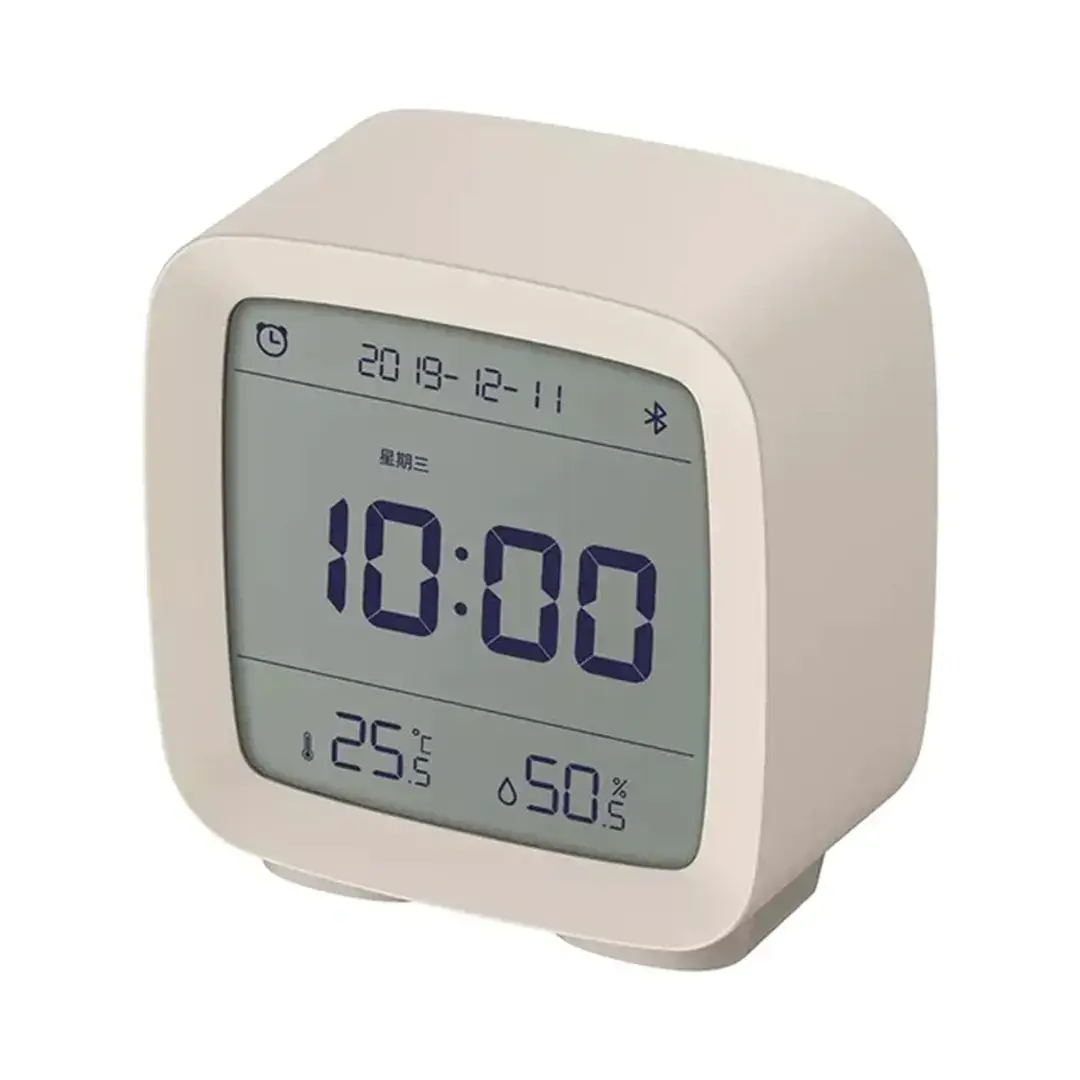 Qingping Bluetooth Alarm Clock Temperature Humidity Monitoring Night Light With Display LCD Screen Work With Mijia App