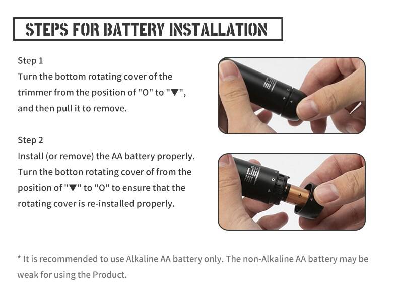 ENCHEN EN005 N3 Portable Nose and Ear Hair Trimmer, Pain-Free, Suitable for Both Men and Women, Powered by AAA Battery