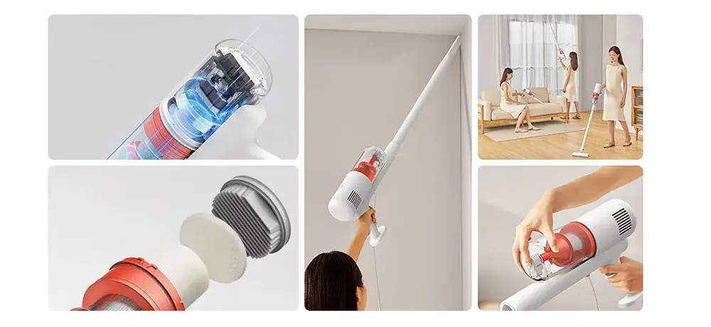 Xiaomi Mijia Handheld Vacuum Cleaner 2 - Powerful 16kPa Suction & Multifunctional Brush