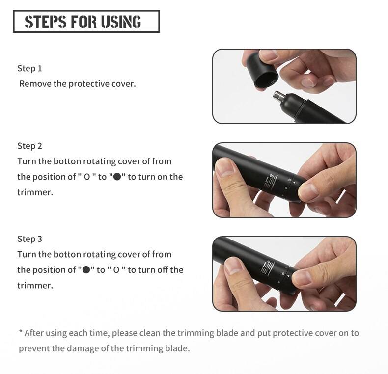 ENCHEN EN005 N3 Portable Nose and Ear Hair Trimmer, Pain-Free, Suitable for Both Men and Women, Powered by AAA Battery